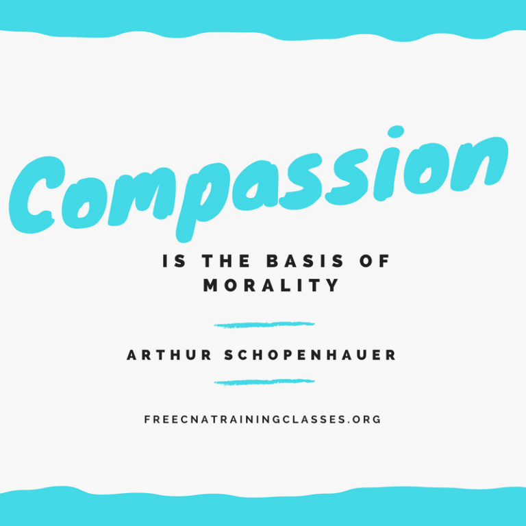 Compassion is the basis of morality Nursing Quote